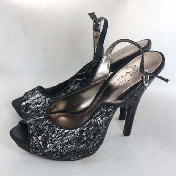 Touch of Nina Shoes - Touch of Nina Peep Toe Slingback Platform Heel